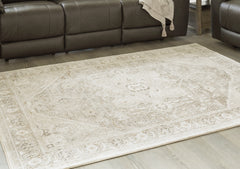 Best Furniture Outlet - Ashley Furniture - Gatwell Rug - 5' x 7' Rug / Ivory/Gray/Tan - R406512