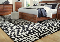 Best Furniture Outlet - Ashley Furniture - Bramshaw Rug - 10' x 14' Rug / Black/Ivory - R406760