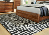 Best Furniture Outlet - Ashley Furniture - Bramshaw Rug - 8' x 10' Rug / Black/Ivory - R406761