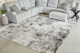 Best Furniture Outlet - Ashley Furniture - Langwell Rug - 5' x 7' Rug / Black/Gray/White - R406782