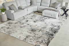 Best Furniture Outlet - Ashley Furniture - Langwell Rug - 5' x 7' Rug / Black/Gray/White - R406782