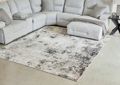 Best Furniture Outlet - Ashley Furniture - Langwell Rug - 8' x 10' Rug / Black/Gray/White - R406781