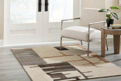 Best Furniture Outlet - Ashley Furniture - Kencher Rug - 5' x 7' Rug / Beige/Brown - R406822