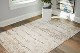 Best Furniture Outlet - Ashley Furniture - Kasney Rug - 5' x 7' Rug / Cream/Brown - R406852