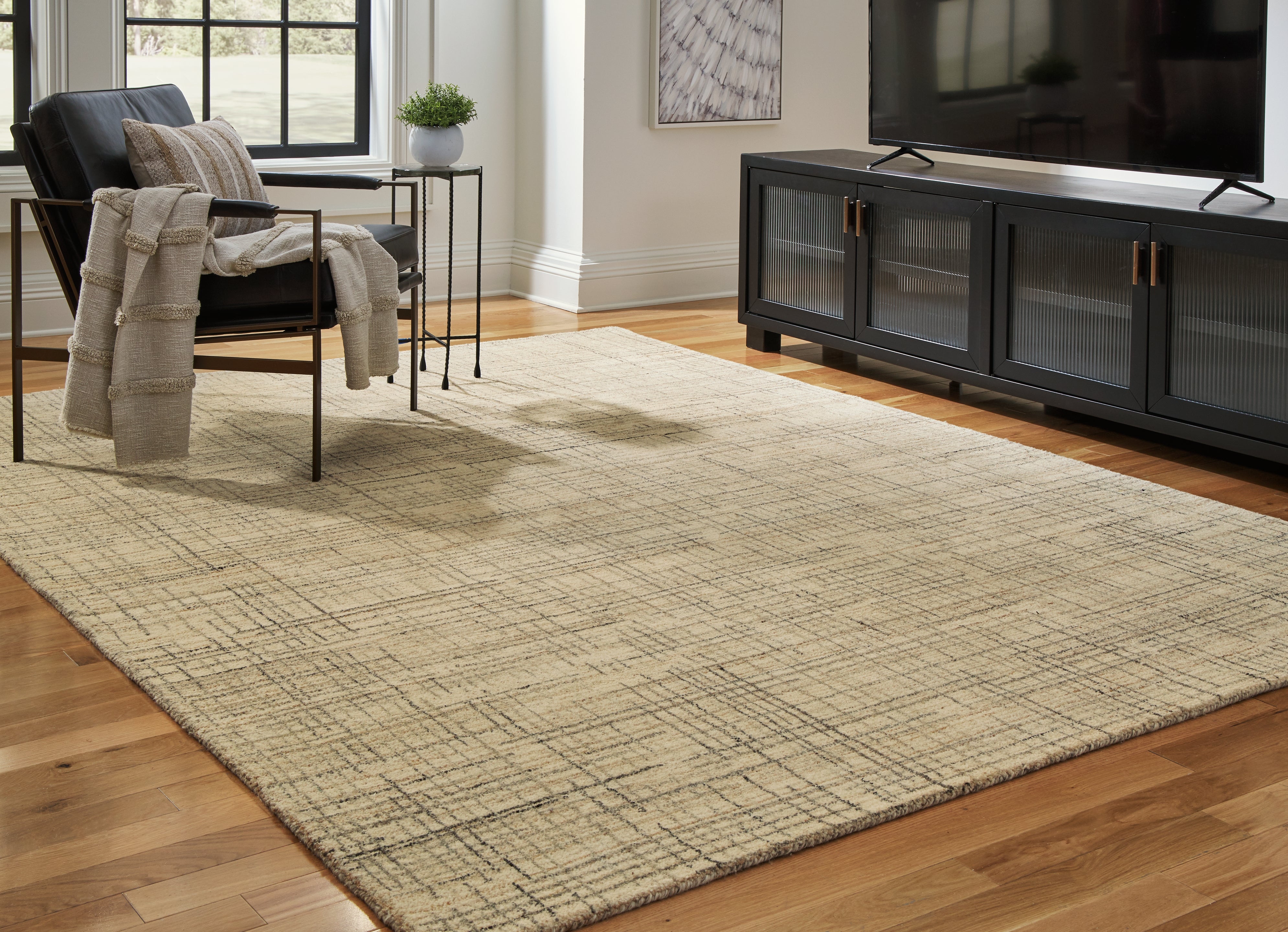 Best Furniture Outlet - Ashley Furniture - Janston Rug - 8' x 10' Rug / Ivory/Gray/Tan - R406861