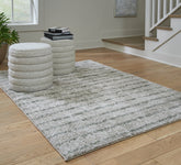 Best Furniture Outlet - Ashley Furniture - Laddway Rug - 5' x 7' Rug / Cream/Green - R406882