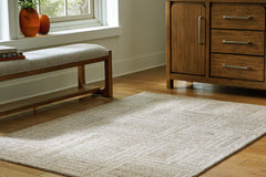 Best Furniture Outlet - Ashley Furniture - Brickburgh Rug - 5' x 7' Rug / Gray/Ivory/Honey - R406902