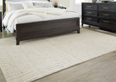 Best Furniture Outlet - Ashley Furniture - Varahill Rug - 5' x 7' Rug / Gray/Ivory - R406932