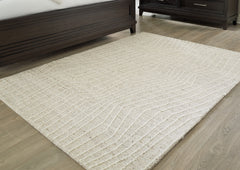 Best Furniture Outlet - Ashley Furniture - Varahill Rug - 5' x 7' Rug / Gray/Ivory - R406932