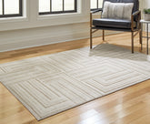 Best Furniture Outlet - Ashley Furniture - Darmondard Rug - 5' x 7' Rug / Cream/Taupe - R406942