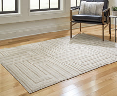 Best Furniture Outlet - Ashley Furniture - Darmondard Rug - 5' x 7' Rug / Cream/Taupe - R406942