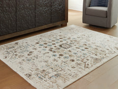 Best Furniture Outlet - Ashley Furniture - Jossler Rug - 8' x 10' Rug / Ivory/Brown/Teal - R407071