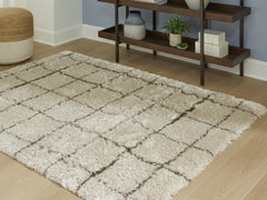 Best Furniture Outlet - Ashley Furniture - Wrenlow Rug - 5' x 7' Rug / Cream/Brown - R407212