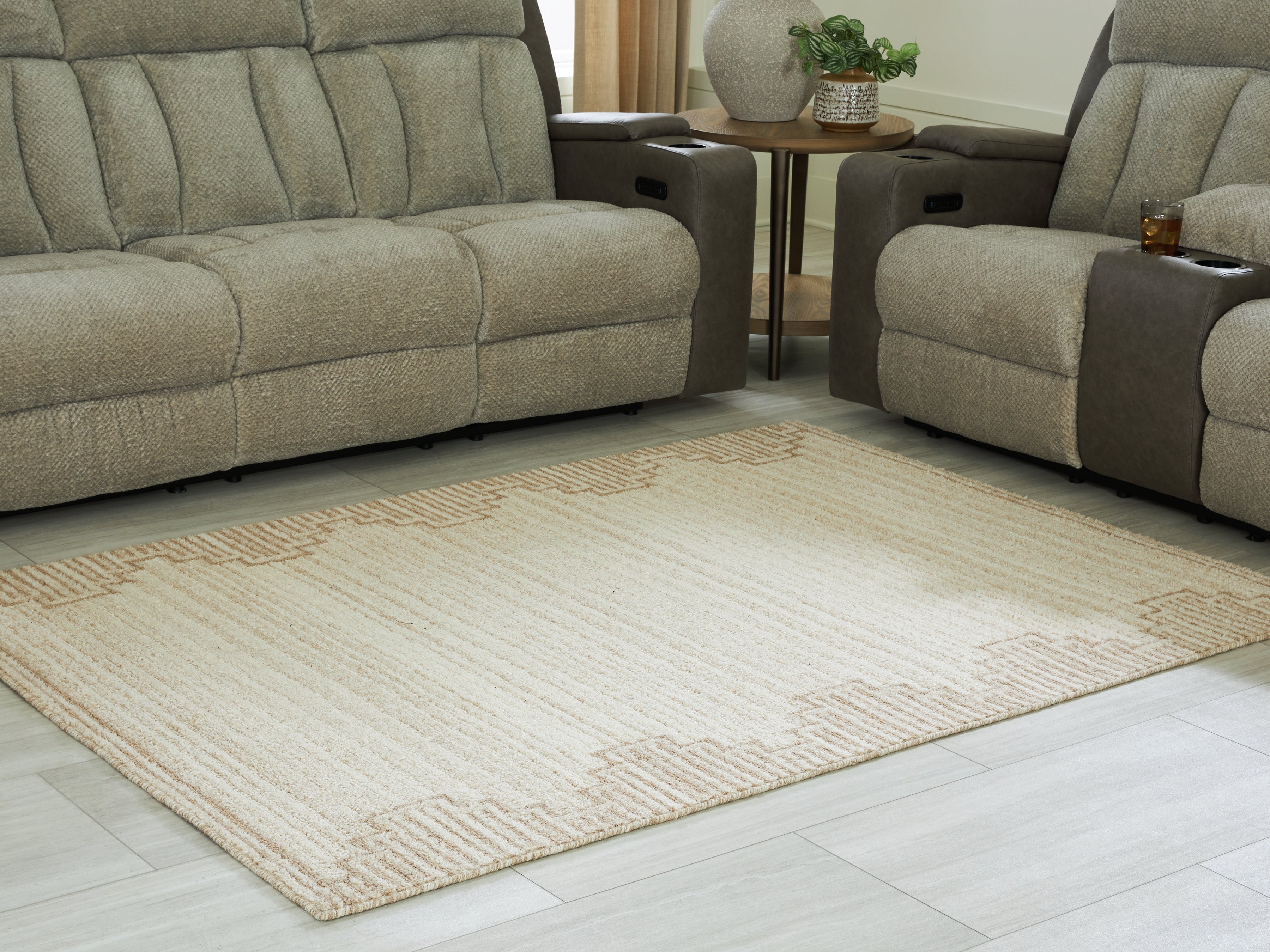 Best Furniture Outlet - Ashley Furniture - Emorymore Rug - Medium Rug / Brown/Beige - R407302