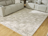Best Furniture Outlet - Ashley Furniture - Maconville Rug - Large Rug / Ivory/Gray - R407321