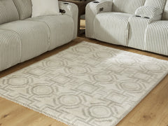 Best Furniture Outlet - Ashley Furniture - Maconville Rug - Medium Rug / Ivory/Gray - R407322