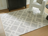 Best Furniture Outlet - Ashley Furniture - Unawick Rug - Medium Rug / Gray/Ivory - R407332