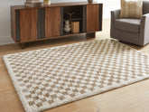 Best Furniture Outlet - Ashley Furniture - Karamen Rug - Medium Rug / Taupe/Ivory - R407342