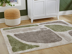 Best Furniture Outlet - Ashley Furniture - Anburgh Rug - Medium Rug / Green/Gray/Ivory - R407352
