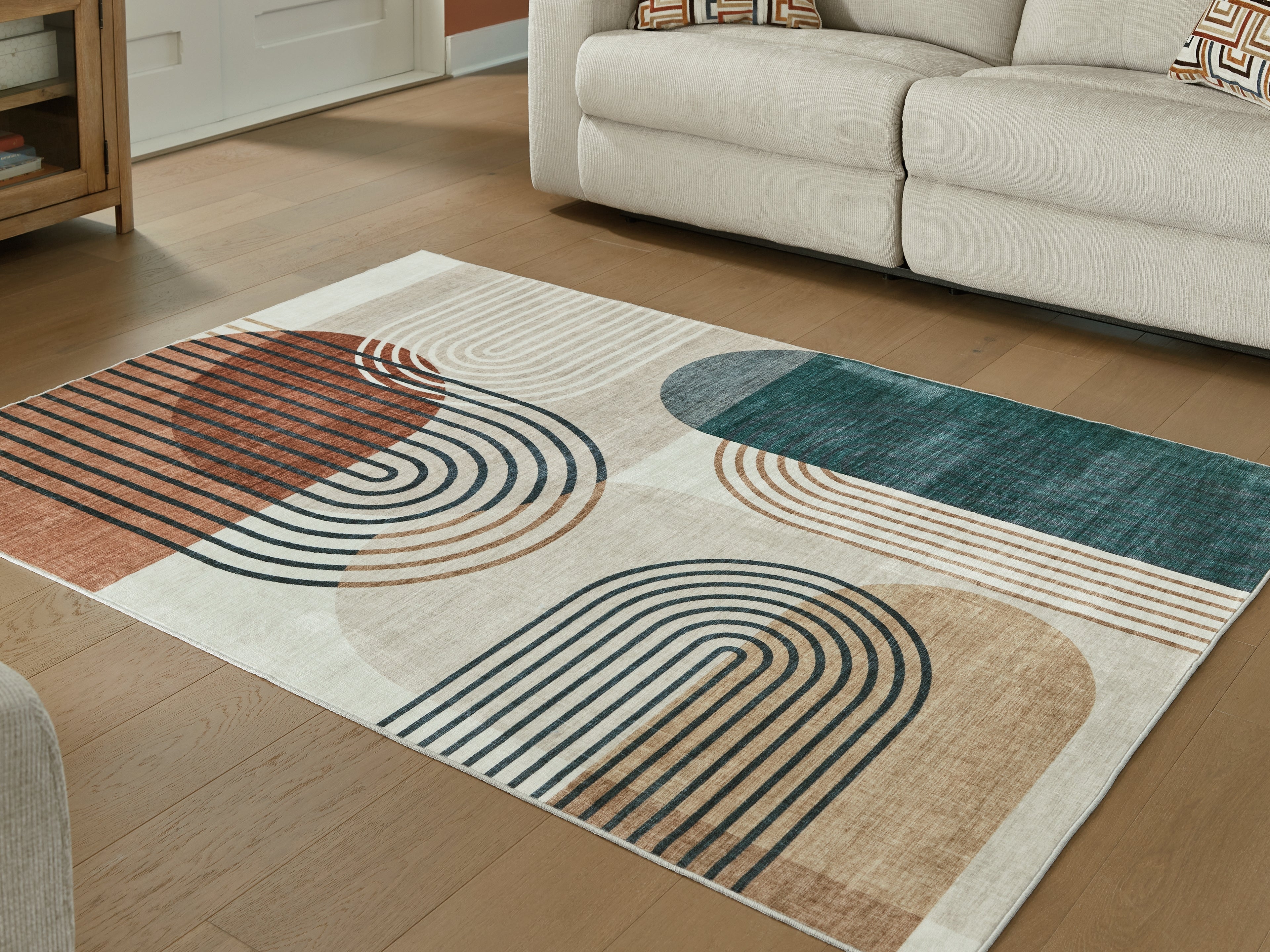 Best Furniture Outlet - Ashley Furniture - Farrendale Rug - Washable 8' x 10' Area Rug / Multi - R407381