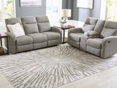 Best Furniture Outlet - Ashley Furniture - Verland Rug - Washable 5' x 7' Area Rug / Gray/White - R407432
