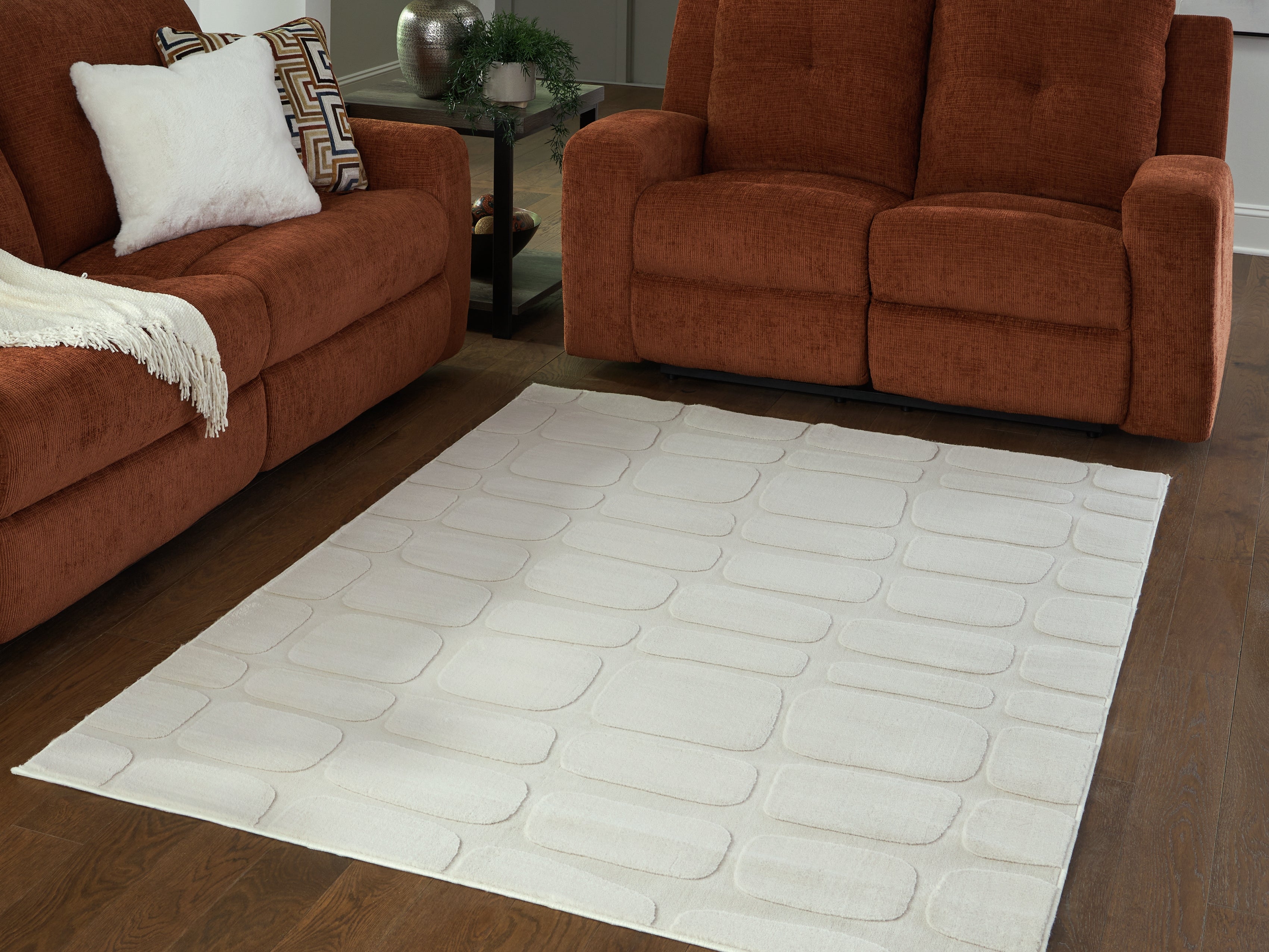Best Furniture Outlet - Ashley Furniture - Malvinsboro Rug - Washable 8' x 10' Area Rug / Sandstone - R407441