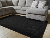 Best Furniture Outlet - Ashley Furniture - Gibbswell Rug - Washable 5' x 7' Area Rug / Black - R407462