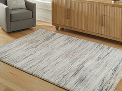 Best Furniture Outlet - Ashley Furniture - Nace Rug - 5' x 7' Area Rug / Gray/Brown/White - R407472