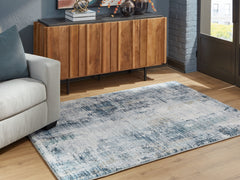 Best Furniture Outlet - Ashley Furniture - Arlenmont Rug - 5' x 7' Area Rug / Blue/White/Brown - R407482