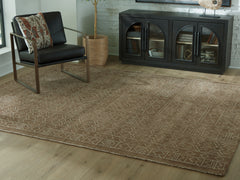 Best Furniture Outlet - Ashley Furniture - Merrittman Rug - 7'8" x 10' Area Rug / Brown/Ivory - R407701