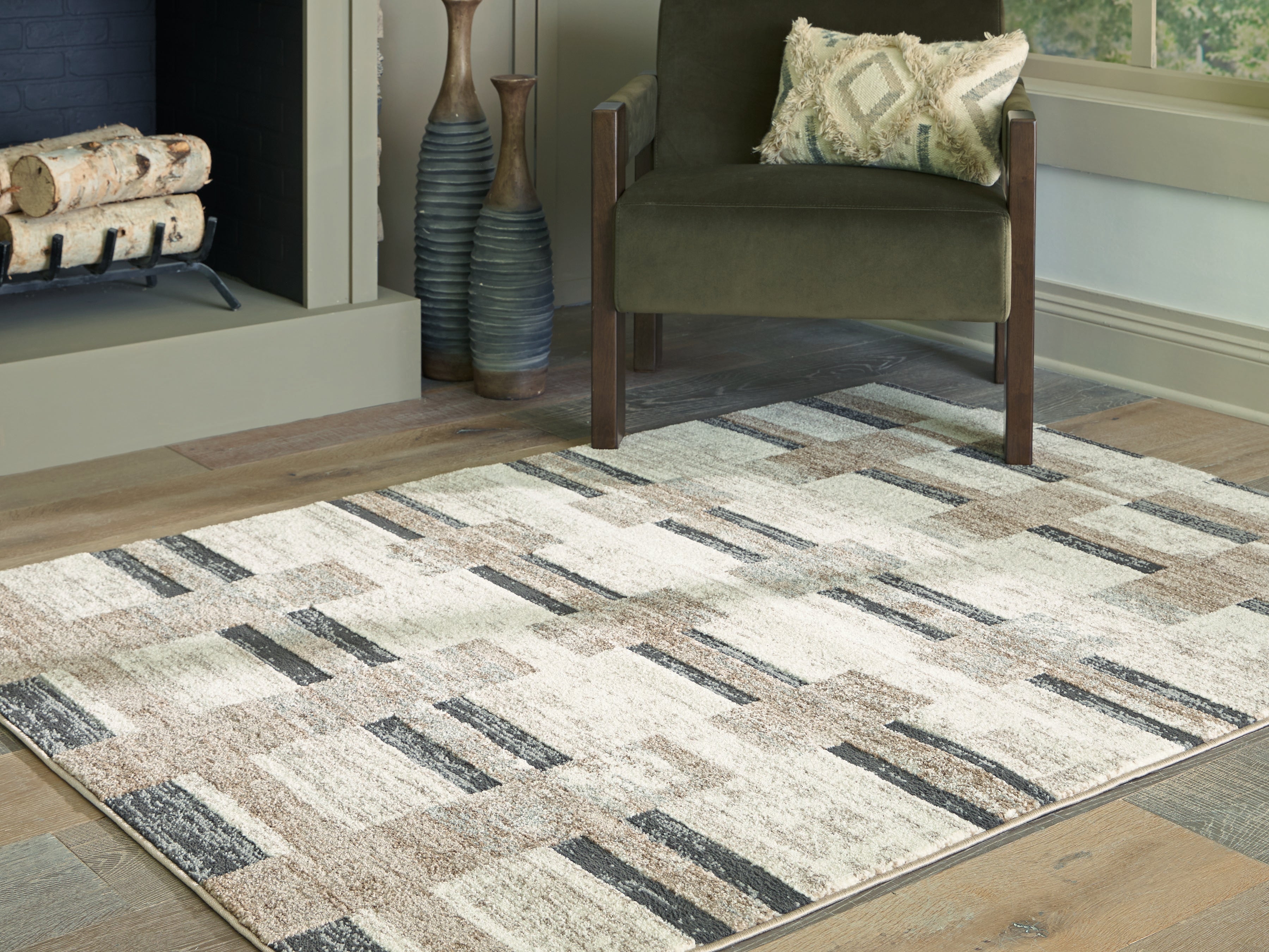 Best Furniture Outlet - Ashley Furniture - Alstone Rug - 5'3" x 7' Area Rug / Multi - R407732