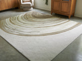 Best Furniture Outlet - Ashley Furniture - Rizwana Rug - 5' x 7' Area Rug / Ivory/Brown/Gray - R407762