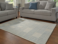 Best Furniture Outlet - Ashley Furniture - Dylanton Rug - 5' x 7' Area Rug / Ivory/Blue - R407812
