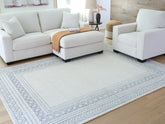 Best Furniture Outlet - Ashley Furniture - Azelhurst Rug - 5' x 7' Area Rug / Blue/Ivory/Gray - R407852