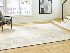 Best Furniture Outlet - Ashley Furniture - Raif Rug - Large Rug / Gray/White/Cream - R408081