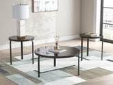 Best Furniture Outlet - Ashley Furniture - Dorylin Table (Set of 3) - Occasional Table Set (3/CN) / Black - T139-13