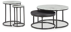 Best Furniture Outlet - Ashley Furniture - Jusmour Table (Set of 4) - Occasional Nesting TBL (4/CN) / Black/White - T161-14