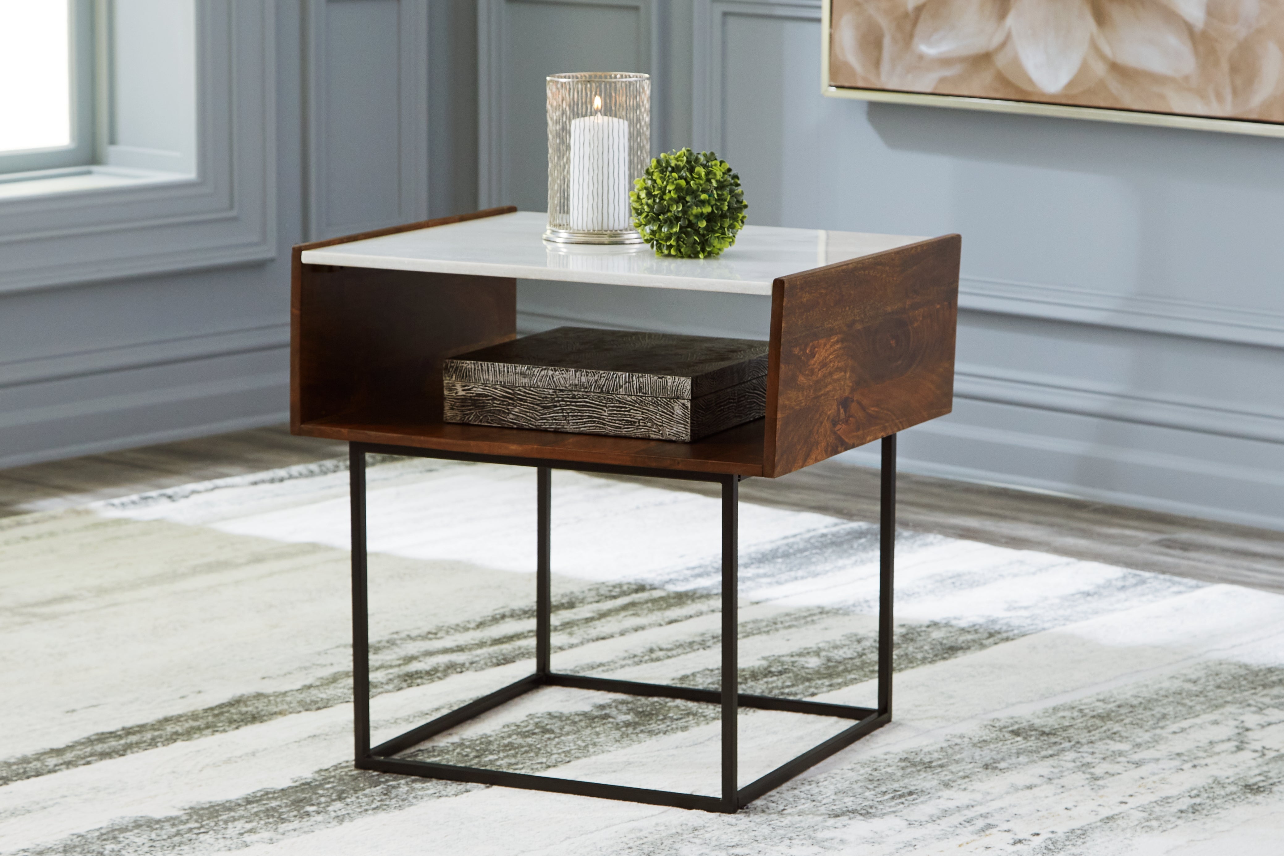 Best Furniture Outlet - Ashley Furniture - Rusitori End Table - Rectangular End Table / Multi - T169-3