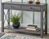 Best Furniture Outlet - Ashley Furniture - Freedan Sofa/Console Table - Console Sofa Table / Grayish Brown - T175-4