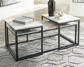 Best Furniture Outlet - Ashley Furniture - Donnesta Table (Set of 3) - Occasional Table Set (3/CN) / Gray/Black - T182-13