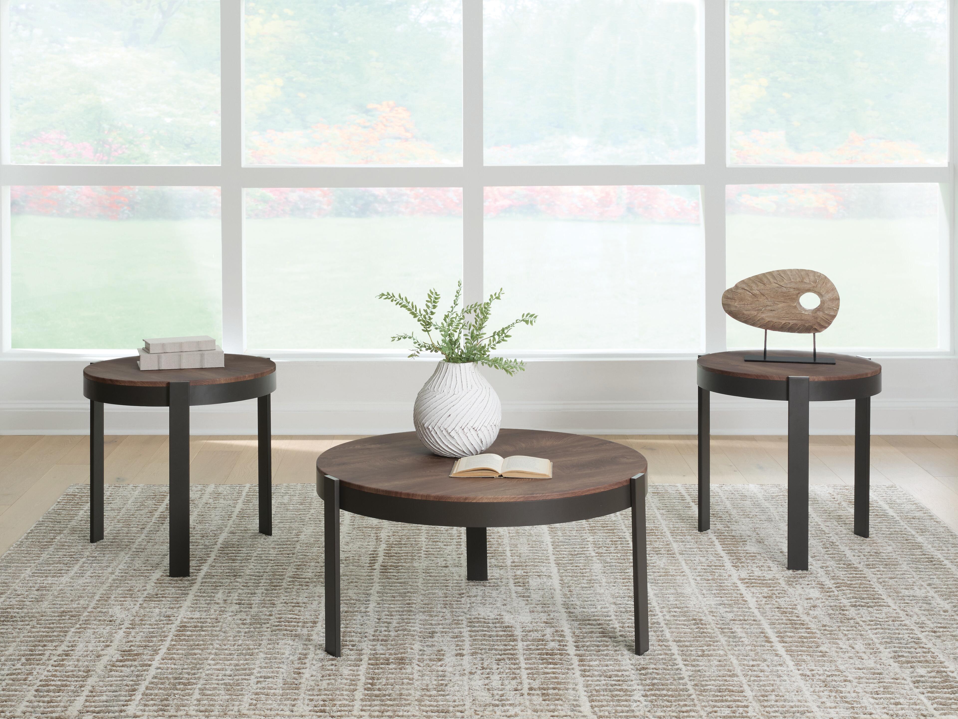 Best Furniture Outlet - Ashley Furniture - Horizon Hills Table (Set of 3) - Occasional Table Set (3/CN) - T186-13