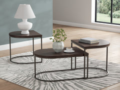Best Furniture Outlet - Ashley Furniture - Vanmore Table (Set of 3) - Occasional Table Set (3/CN) / Dark Brown - T199-13