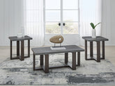 Best Furniture Outlet - Ashley Furniture - Dynnford Table (Set of 3) - Occasional Table Set (3/CN) / Gray/Brown - T216-13