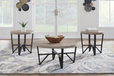Best Furniture Outlet - Ashley Furniture - Deanlee Table (Set of 3) - Occasional Table Set (3/CN) / Grayish Brown/Black - T235-13