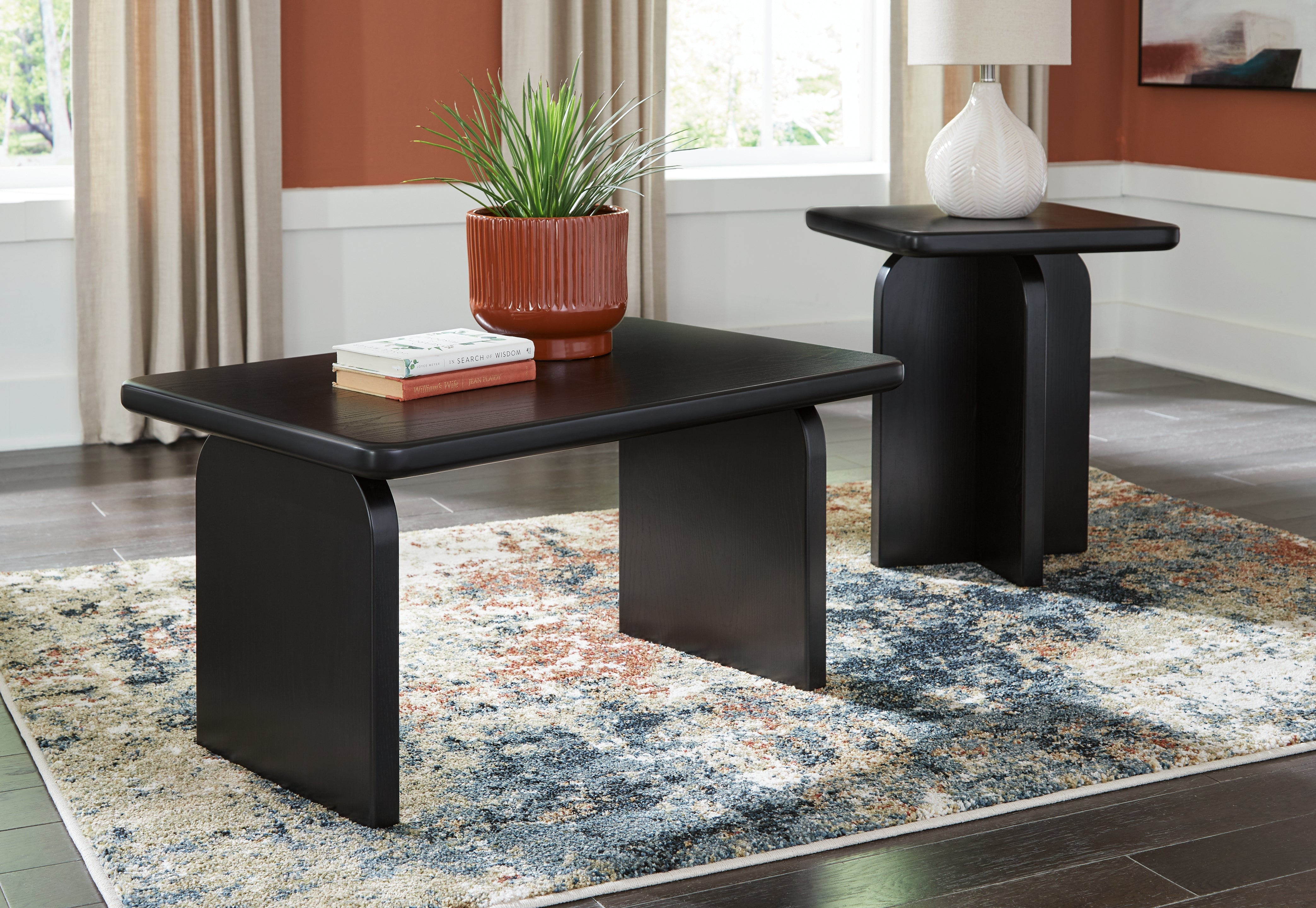 Best Furniture Outlet - Ashley Furniture - Mitchalli Table (Set of 2) - Occasional Table Set (Set of 2) / Black - T313-12