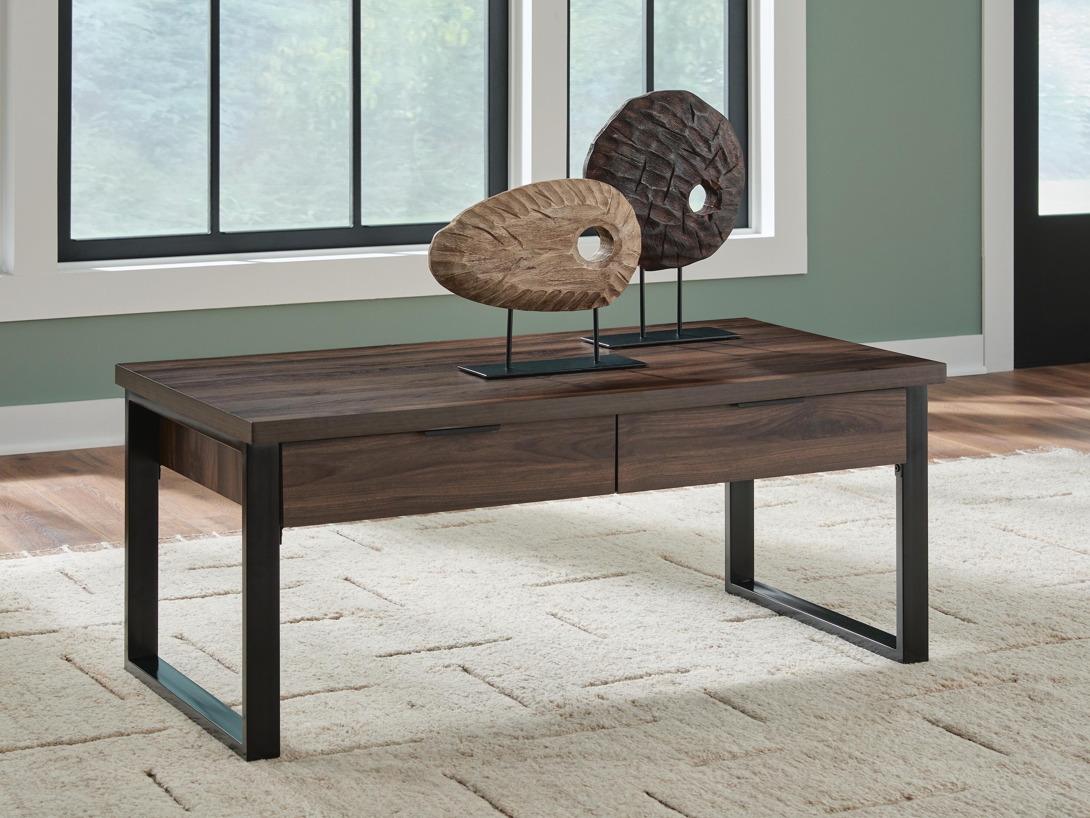 Best Furniture Outlet - Ashley Furniture - Wickman Falls Coffee Table - Rectangular Cocktail Table - T318-1