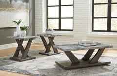 Best Furniture Outlet - Ashley Furniture - Bensonale Table (Set of 3) - Occasional Table Set (3/CN) / Brown/Gray - T400-13