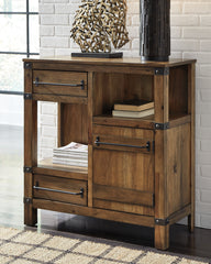 Best Furniture Outlet - Ashley Furniture - Roybeck Accent Cabinet - Accent Cabinet / Light Brown/Bronze - T411-40