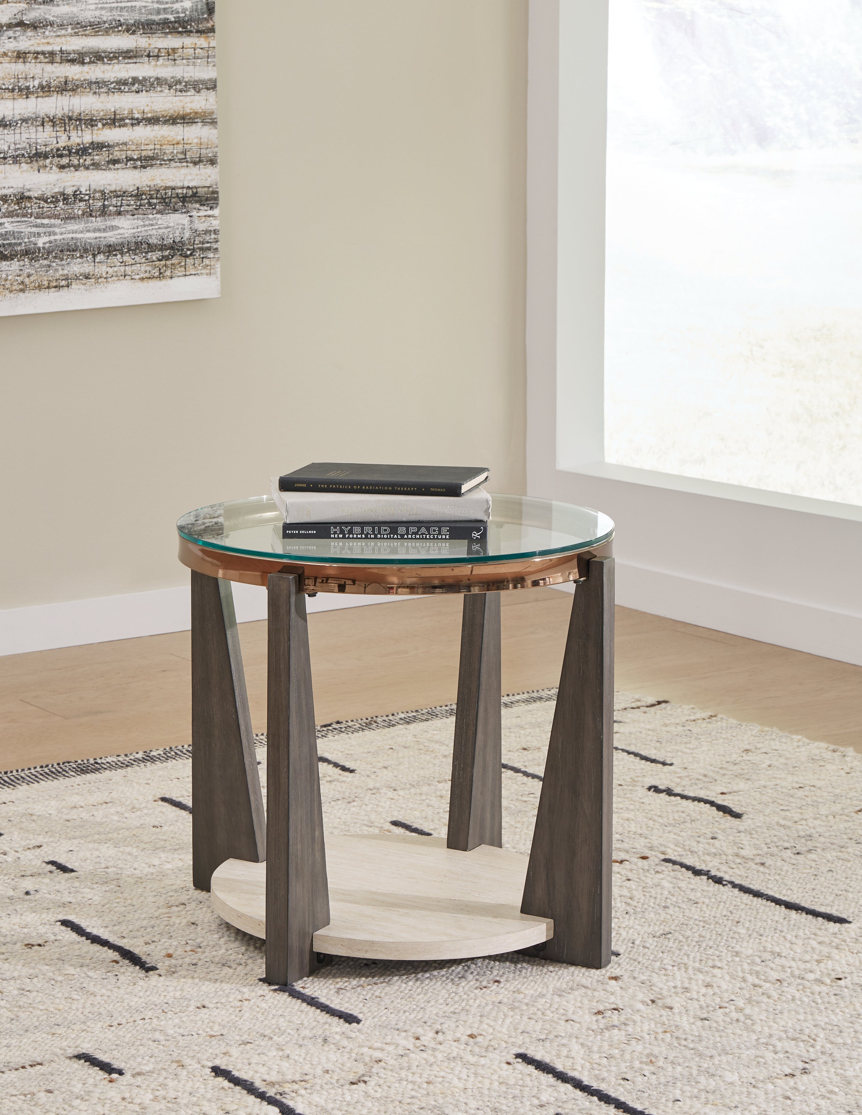 Best Furniture Outlet - Ashley Furniture - Frazwa End Table - Round End Table / Multi - T432-6