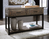 Best Furniture Outlet - Ashley Furniture - Johurst Sofa/Console Table - Sofa Table / Grayish Brown - T444-4